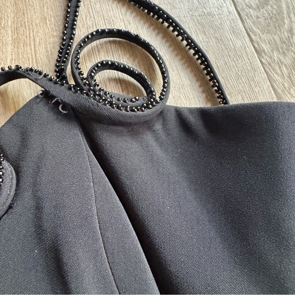 Niteline by Della Roufogali Black Cocktail Prom Dress Embroidered Sz 6 - Picture 6 of 12